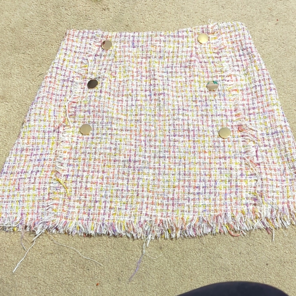 Shein mini skirt with buttons size medium